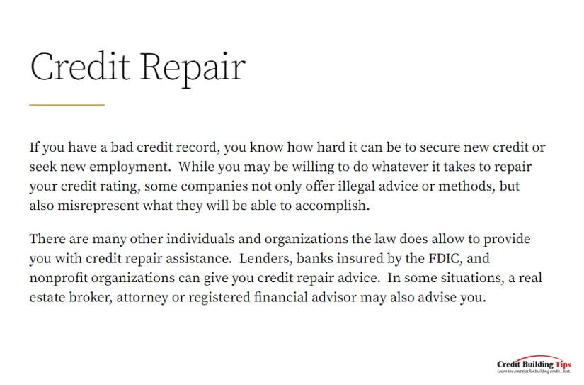 Is Credit Repair Legal