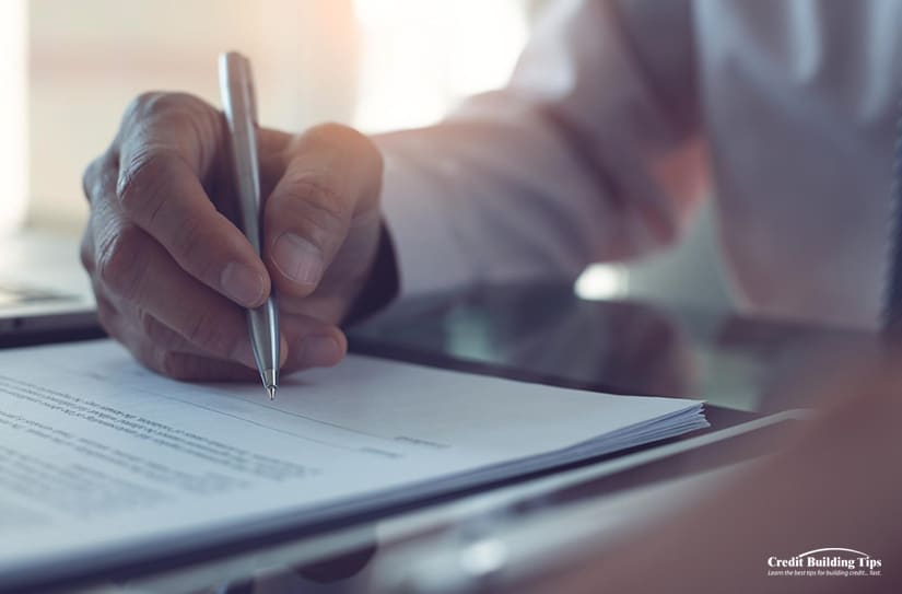 Person Signing a Credit Document