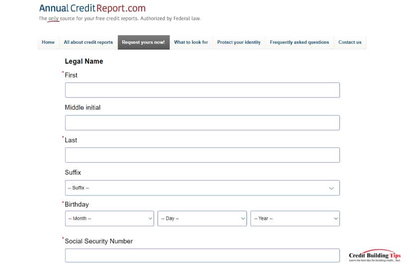 Annual Credit Report Request