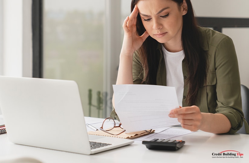 Woman Checking Credit Score