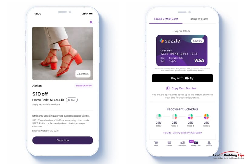 Sezzle Payment Plan App