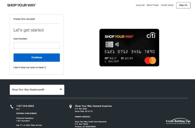 Shop Your Way Mastercard Online Access