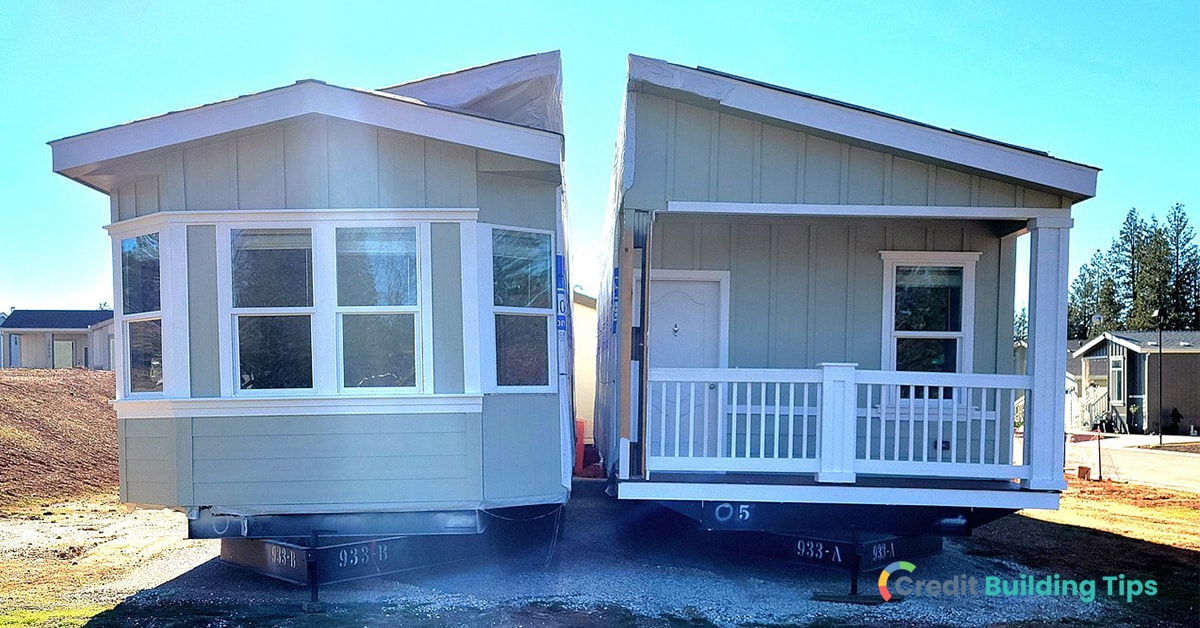 double wide manufactured home before assembly