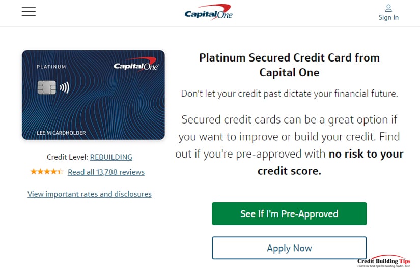 Capital One Platinum Secured Card