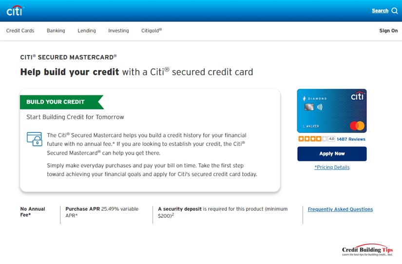Citi Secured Credit Card