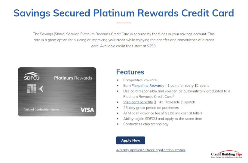Savings Secured Platinum Rewards Card