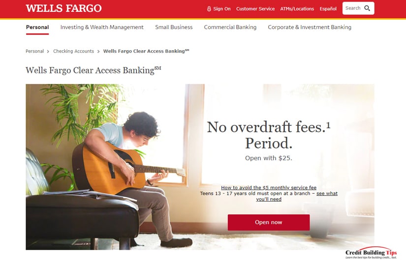 Wells Fargo No Overdraft Fees