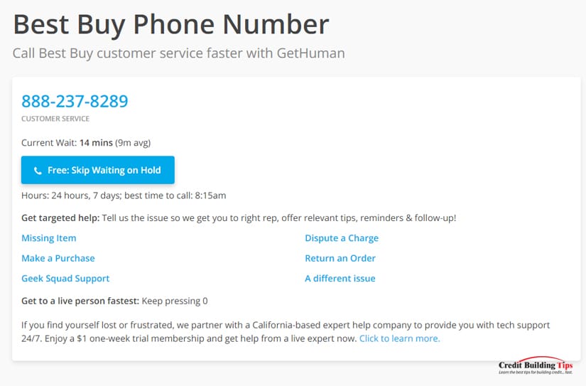 Best Buy Phone Number