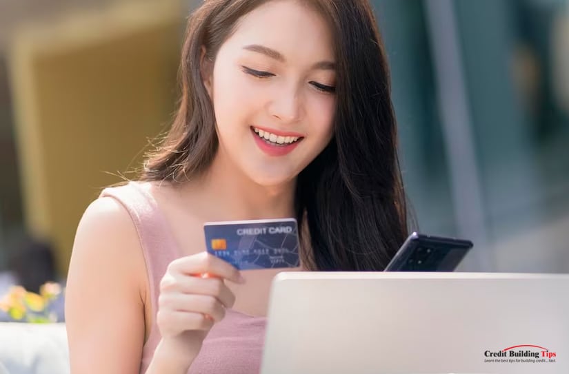 Woman Using a Credit Card