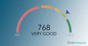 very good credit score graph after using credit hacks