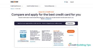 discover credit card screenshot credit bureau