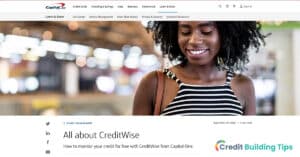 creditwise homepage capitalone credit monitoring service