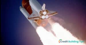rocket ship in sky rocket credit scores scam